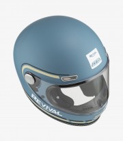Casco Integral NZI Revival Azul y Negro Mate