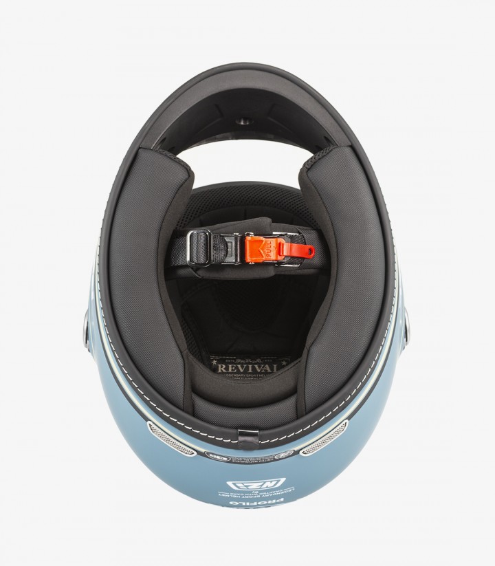 Casco Integral NZI Revival Azul y Negro Mate