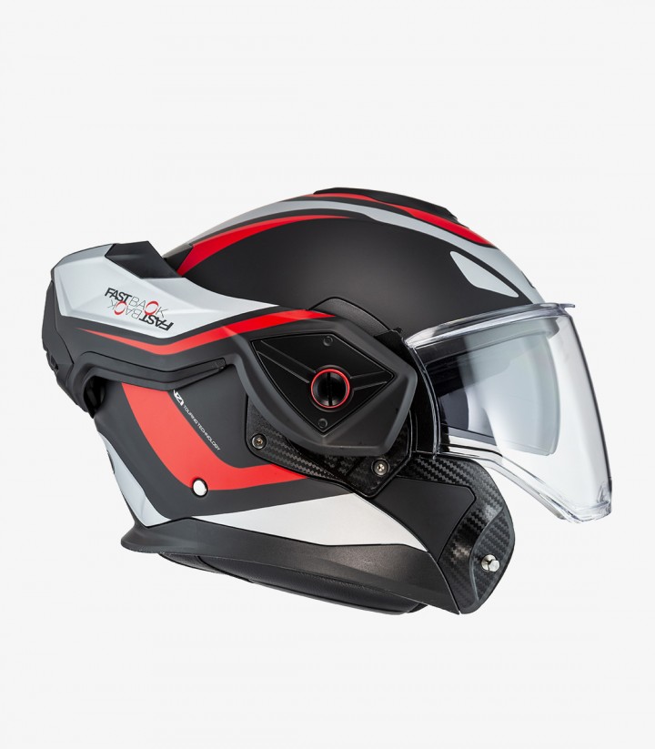 Klapphelm NZI Fastback Duo Summum Schwarz und Mattrot