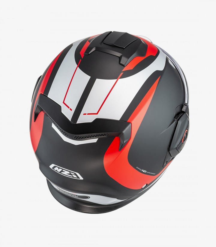 NZI Fastback Duo Summum Black & Matte Red Modular Helmet