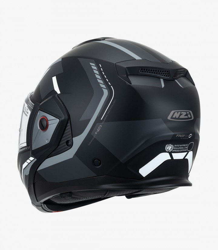 Casco Modular NZI Fastback Duo Shadow Negro, Antracita y Plata Mate