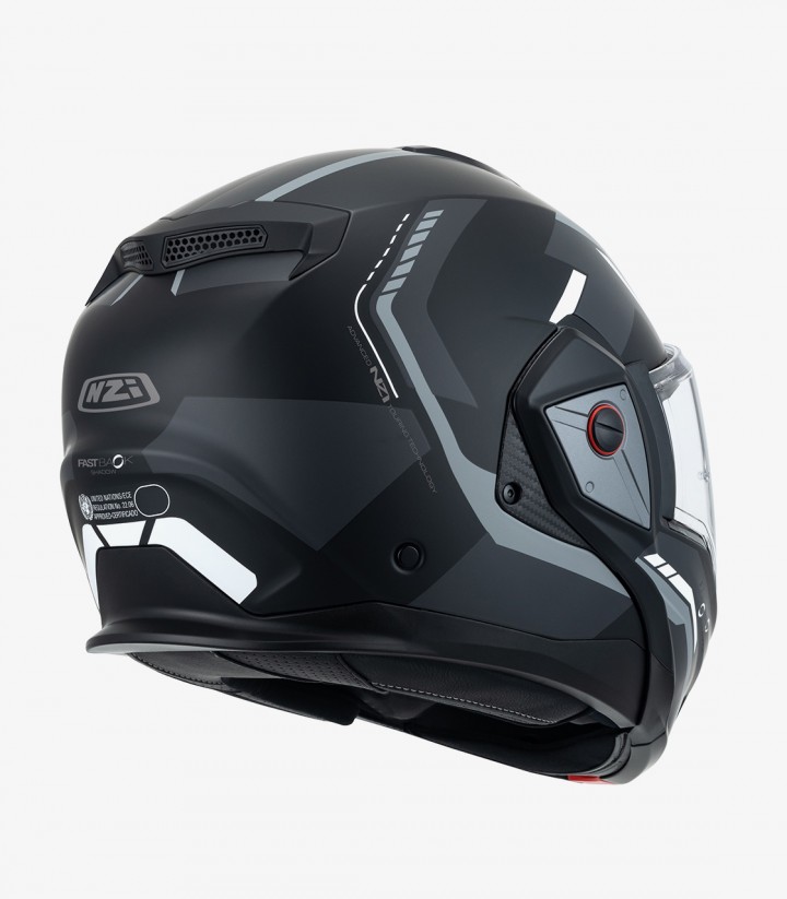 Casco Modular NZI Fastback Duo Shadow Negro, Antracita y Plata Mate