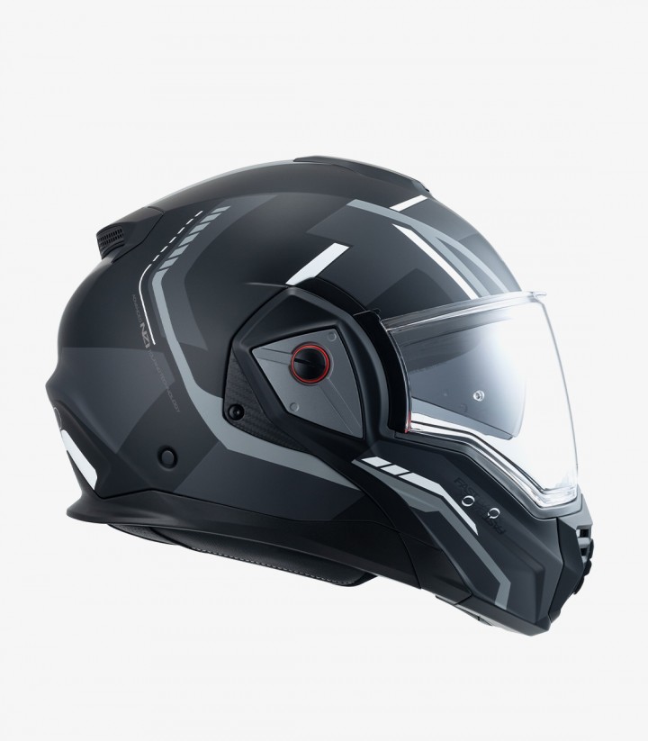 NZI Fastback Duo Shadow Black, Anthracite and Matte Silver Modular Helmet