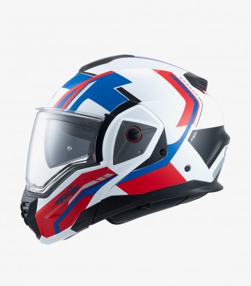 NZI Fastback Duo Shadow White, Red & Blue Modular Helmet