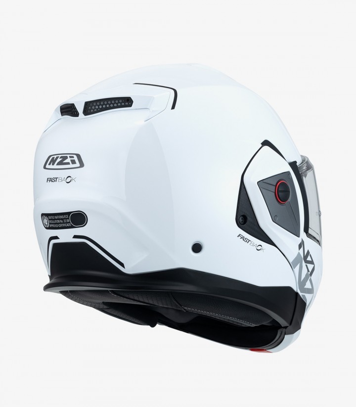 NZI Fastback Duo Solid White Modular Helmet