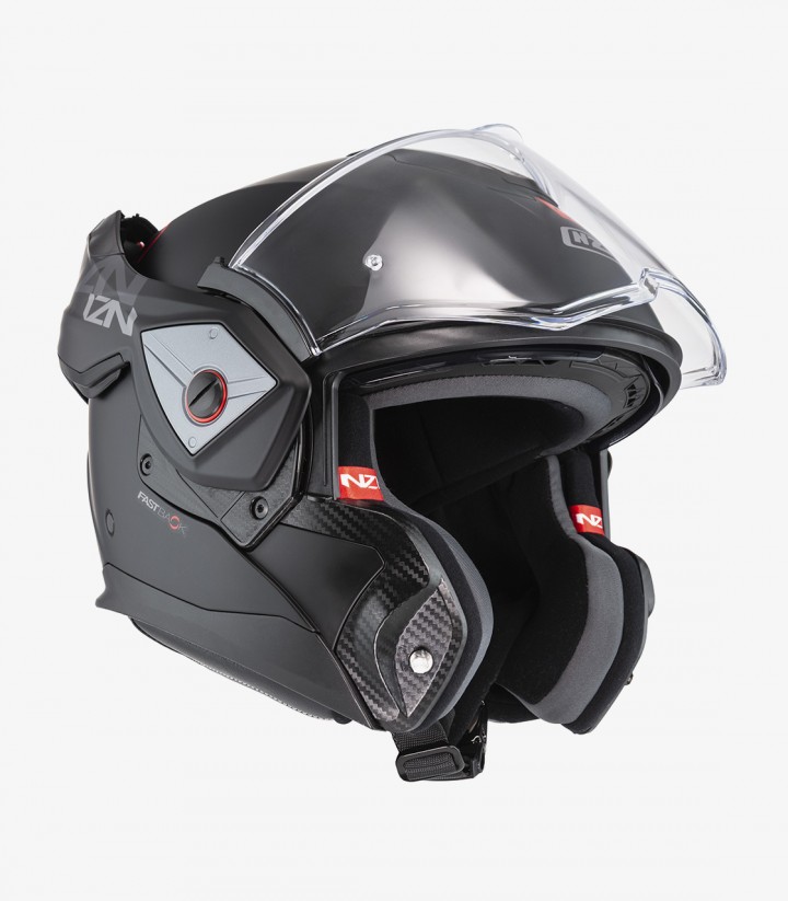 NZI Fastback Duo Solid Matte Black Modular Helmet
