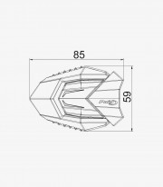 Puig R19 frame sliders 21240N for Kawasaki Z900 (17-26), Z900SE (25-26) 21240N