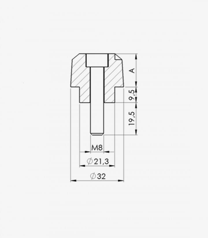 Contrapesos Cortos Puig color Rojo para BMW F800 GT