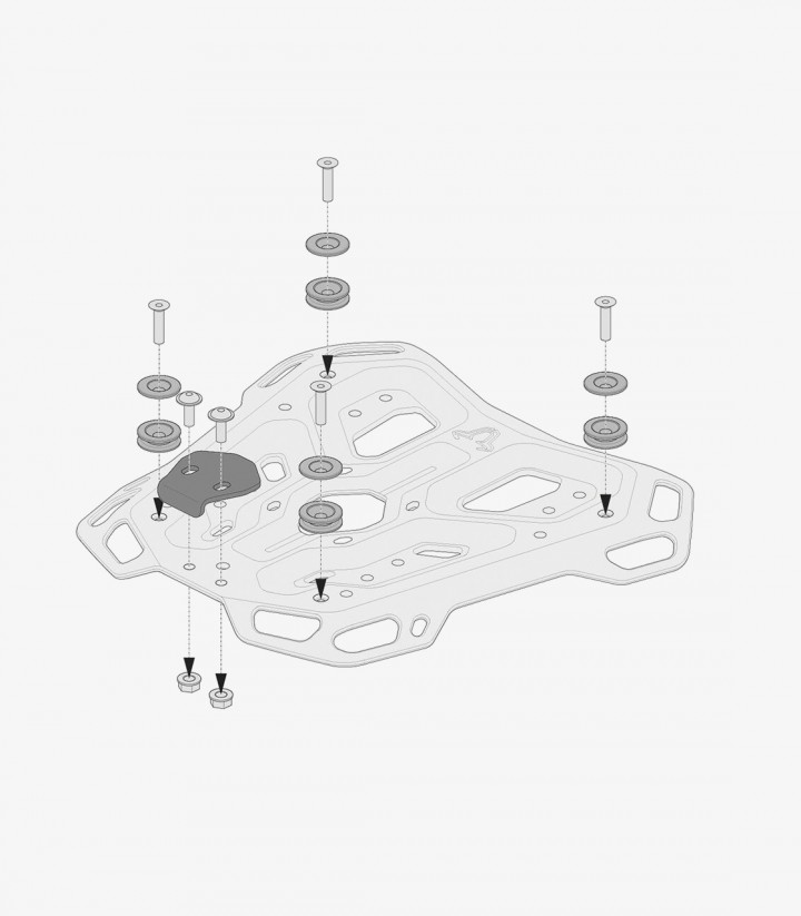 Gepäckträger-Adapter Adventure-Rack für Koffer TRAX ADV/ION/EVO GPT.00.152.35100/B SW-MOTECH