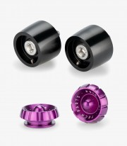 Puig Thruster 22096N+9420L Bar Ends in Purple for Yamaha MT-09 (24-25)