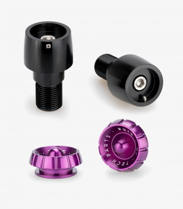 Puig Thruster 21294N+9420L Bar Ends in Purple for Yamaha T-MAX 560 (22-25)