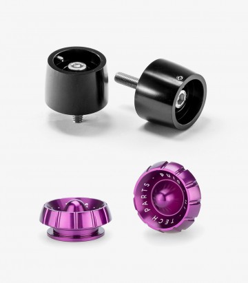 Contrapesos Thruster 9417N+9420L Puig color Lila para Suzuki GSX-R250, GSX-S750/1000/F, SV650/1000/S, Yamaha X-MAX 125/300/400