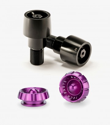 Puig Thruster 9416N+9420L Bar Ends in Purple for Yamaha FZ, MT, TDM, T-MAX, XJ6, XJR, X-MAX, XSR, YZF