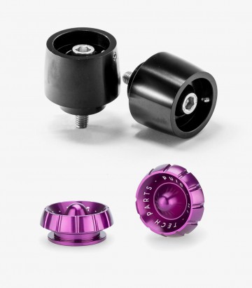 Puig Thruster 9414N+9420L Bar Ends in Purple for Yamaha FJR1300A/AS, FZ1, FZ8/Fazer, FZS600 Fazer, R1, R6