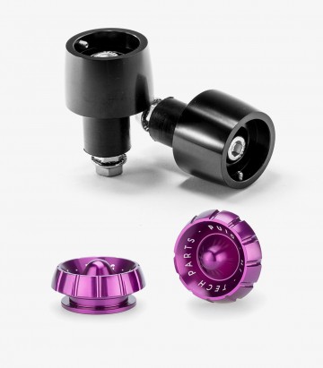 Puig Thruster 9411N+9420L Bar Ends in Purple for Universal