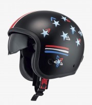 NZI Hopper Peter Matte Black Open Face Helmet