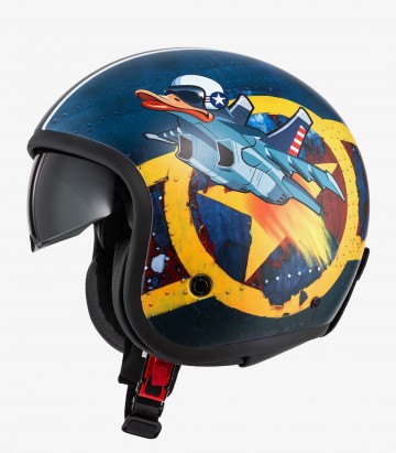 Casco Jet NZI Hopper Duck Azul Mate