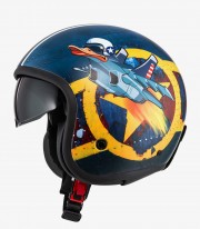 NZI Hopper Duck Matte Blue Open Face Helmet