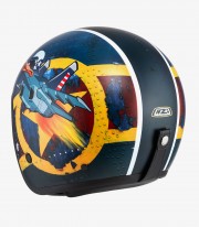 NZI Hopper Duck Matte Blue Open Face Helmet