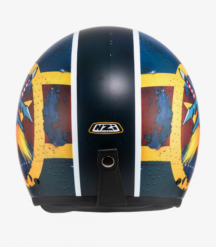 Casco Jet NZI Hopper Duck Azul Mate