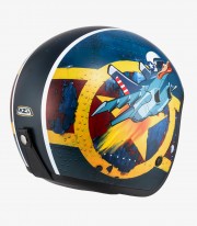 NZI Hopper Duck Matte Blue Open Face Helmet