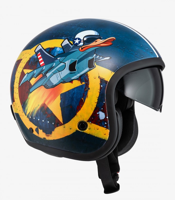 Casco Jet NZI Hopper Duck Azul Mate