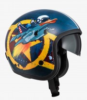 Casco Jet NZI Hopper Duck Azul Mate