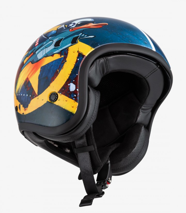 Casco Jet NZI Hopper Duck Azul Mate