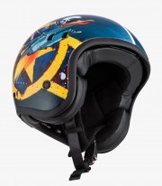 NZI Hopper Duck Matte Blue Open Face Helmet