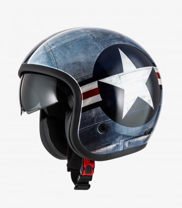 NZI Hopper Aeronautica Blue Open Face Helmet