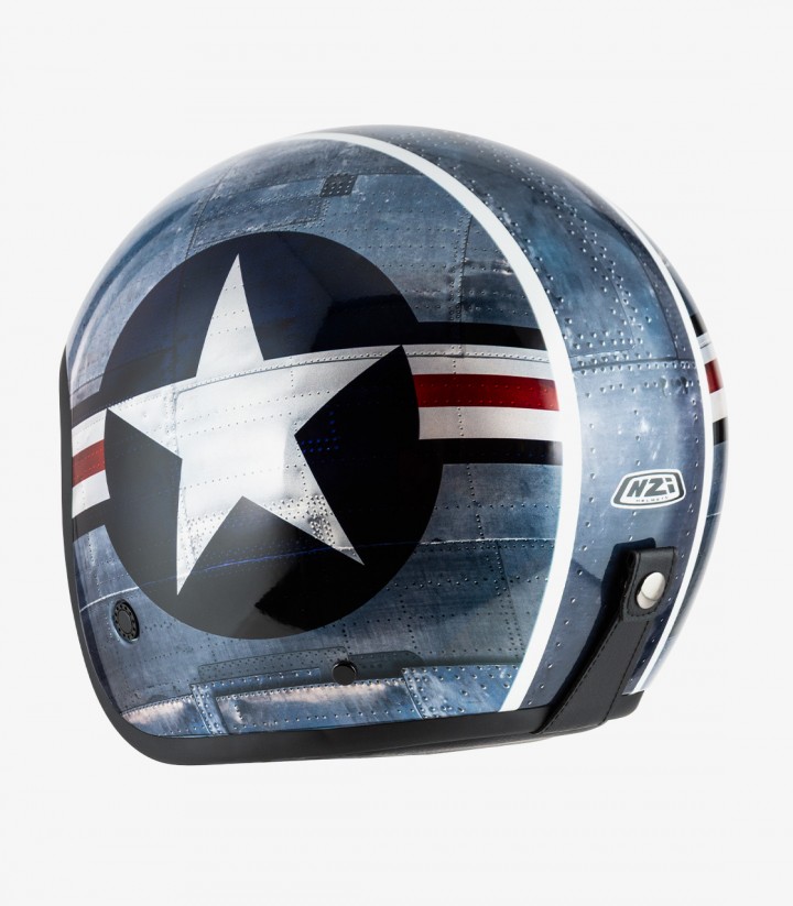 Casco Jet NZI Hopper Aeronautica Azul