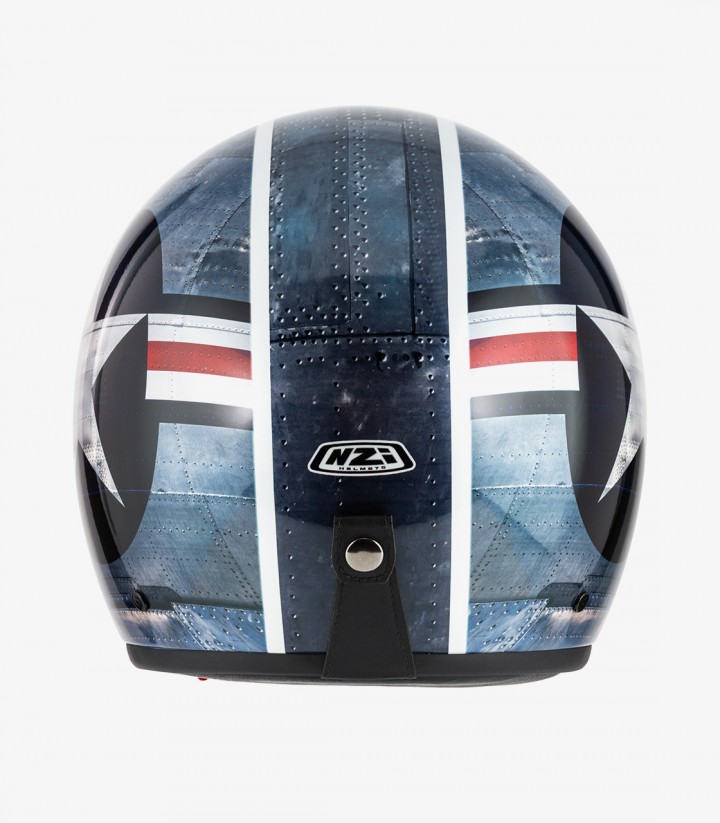Casco Jet NZI Hopper Aeronautica Azul