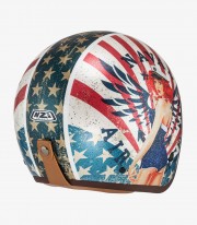 Casco Jet NZI Hopper Naval Blanco y Rojo Mate