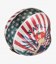Casco Jet NZI Hopper Naval Blanco y Rojo Mate
