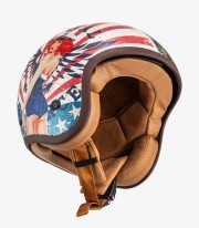 Casco Jet NZI Hopper Naval Blanco y Rojo Mate