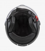 NZI Art B-Vespa Turia Matte Black Open Face Helmet