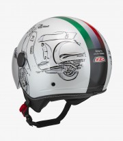 NZI Art Vespa Turia White Open Face Helmet