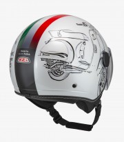 NZI Art Vespa Turia White Open Face Helmet