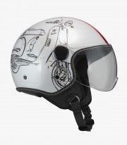 Casco Jet NZI Art Vespa Turia Blanco
