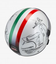 NZI Art Vespa Turia White Open Face Helmet