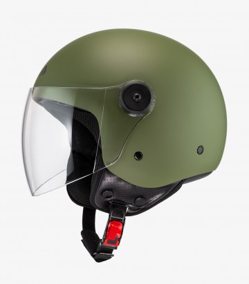 NZI Magma Matte Green Open Face Helmet