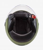 NZI Magma Matte Green Open Face Helmet