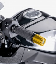 Puig Long Bar Ends in Golden for Suzuki B-King, SFV650 Gladius, SV650