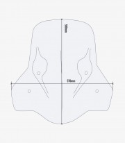 Kymco Agility 300-350 R16 (19-26) GIVI Windscreen in Transparent 6114DT+D6114KIT