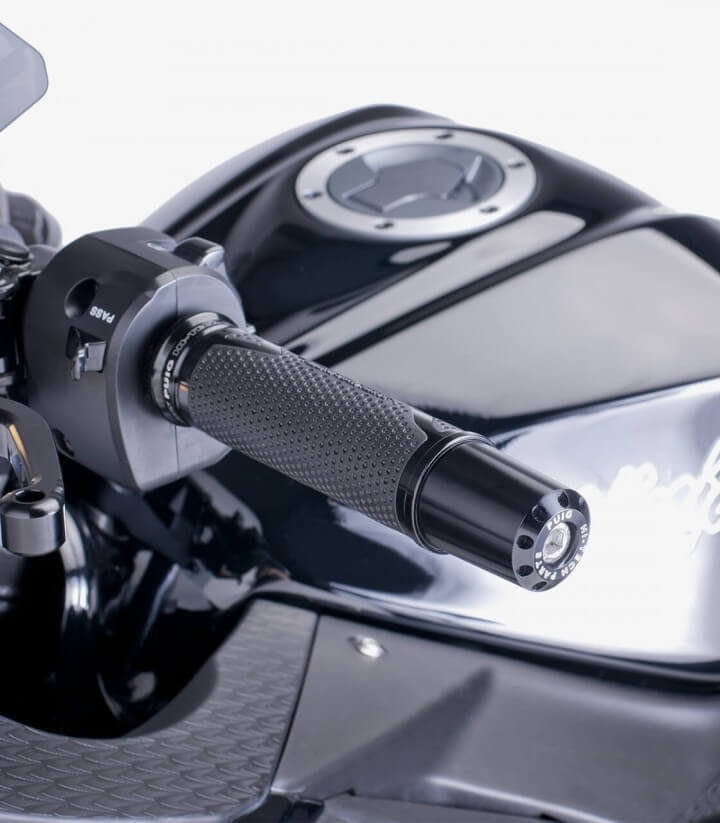 Puig Lenkerendgewichte Lang 6394N in Schwarz für BMW C600 Sport (12-15), C650 GT/Sport (12-23)