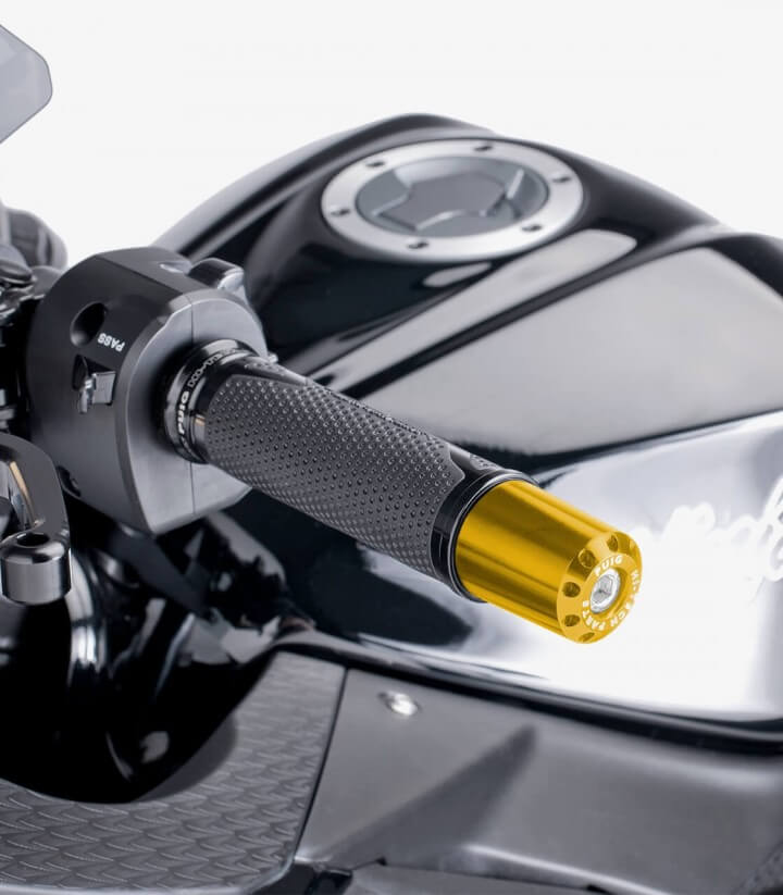 Puig Lenkerendgewichte Lang 6394O in Gold für BMW C600 Sport (12-15), C650 GT/Sport (12-23)