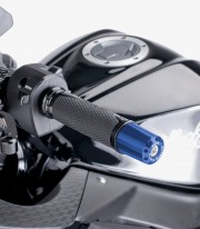 Puig Long Bar Ends in Blue for BMW F800 GT