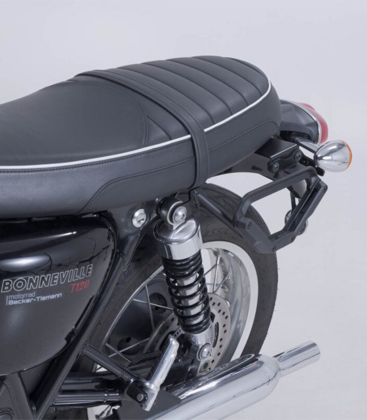 Soporte Lateral Izquierdo V-LOC Triumph Bonneville T100 (16-21), Bonneville T120 (15-21) SW-MOTECH VMC.11.743.10000 VMC.11.74...