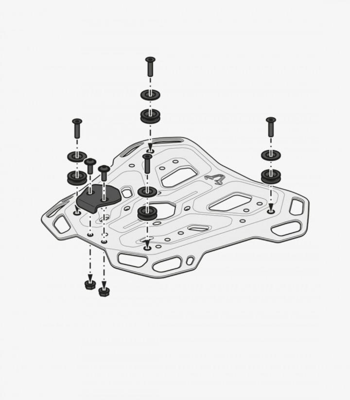Topcase mit Träger TRAX ADV Silber 38 L Honda CB1300 (03-09) SW-MOTECH GPT.01.254.70000/S