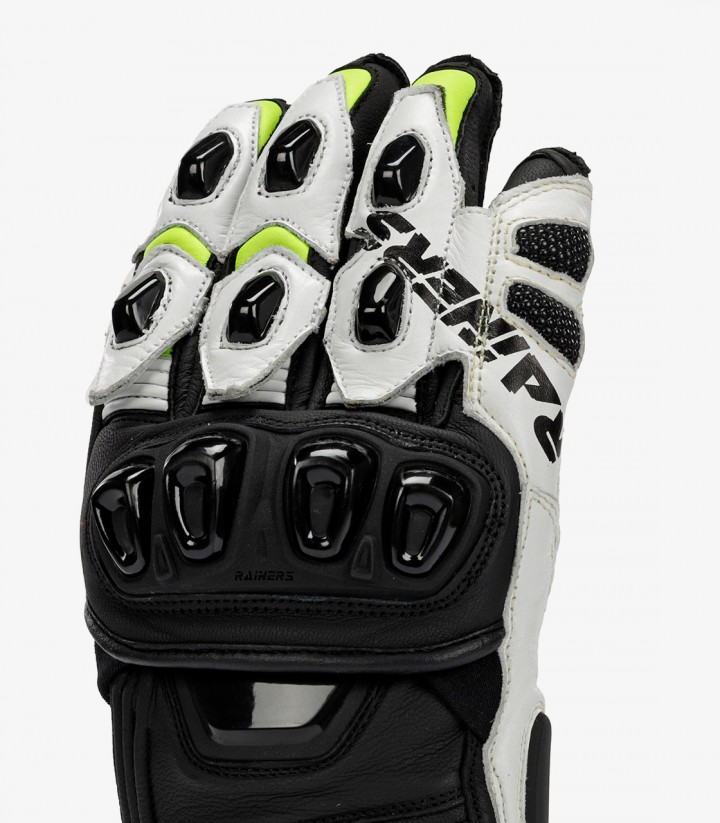 Guantes Rainers VRC4 PRO-F Blanco / Fluor Racing VRC4PROF